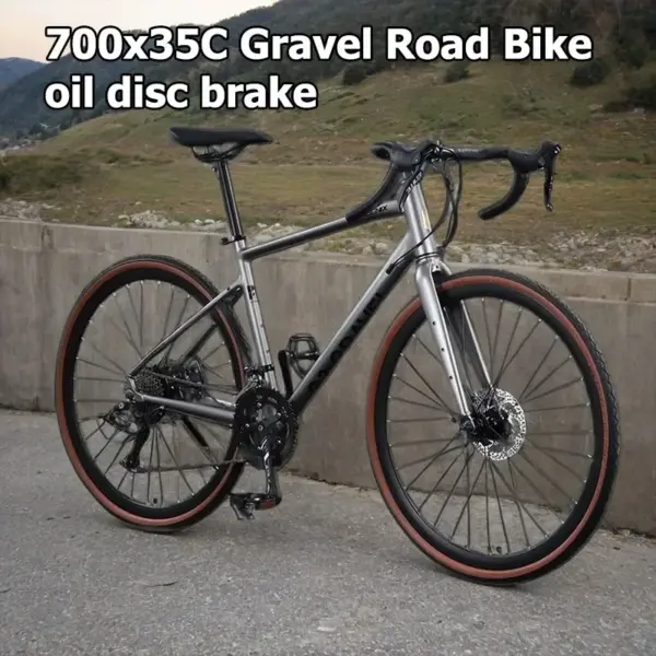 700x35C Tire road bike 18Speed oil disc brake gravel bicycle ultra-light aluminum alloy frame girls Road Racing bicicleta aldult
