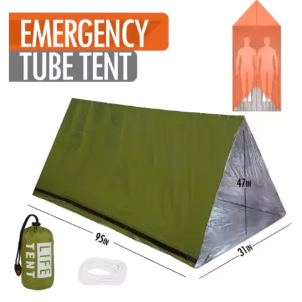 2 Person Emergency Tent Casa De Waterproof Camping Travel Pergola Family Campaign House Tourist Tents Cool Gear Equipment Coat