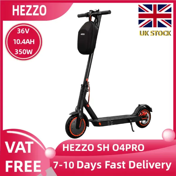 HEZZO SH O4PRO Adult Electric Scooter 350W Motor 36V 10.4AH Folding Electric Scooter 8.5 Inch Tire City Highway Electric Scooter