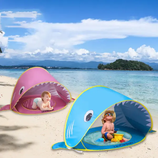 Summer Fun Colorful Tent Portable Lightweight Cartoon Design Uv Protection Outdoor Beach Tent For Outdoor Indoor Playgrounds