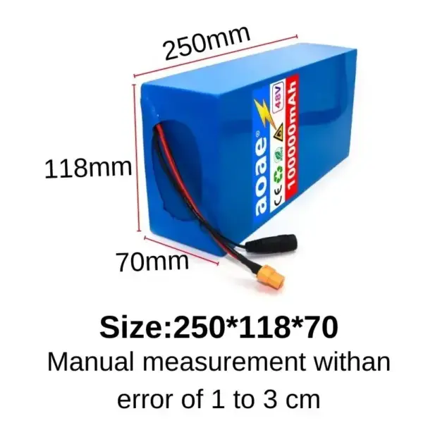 100%New Original 48V 100Ah 13s6p Lithium Battery Pack 48v 100000mAh 2000W Citycoco Motorized Scooter Batteries Built in 50A BMS