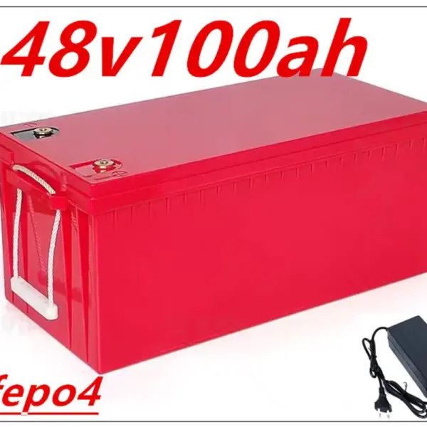 lithium 48v 100AH lifepo4 battery with BMS for tricycle golf cart inverter Solar energy storage scooter + 10A charger 100K+