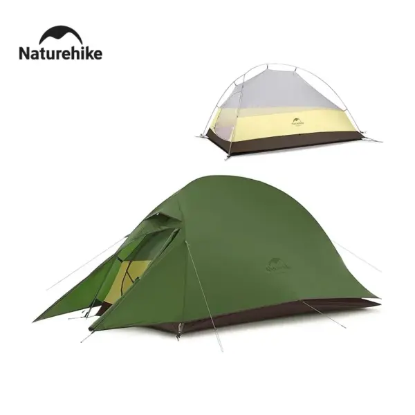 Naturehike Camping Tent Cloud Up 1 Person Ultralight Outdoor Waterproof Tent Hiking Beach Tent 20D Nylon 210T Backpacking Tents