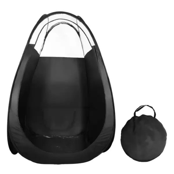 Pop-up spray tanning tent, portable foldable black spray tanning tent, sunless brown tanning tent, large spray tanning pavilion