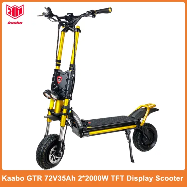 EU Stock Official Kaabo Wolf King GTR 12inch 72V 35Ah Top Speed 105km/h TFT Display New Generation Wolf King GTR Scooter