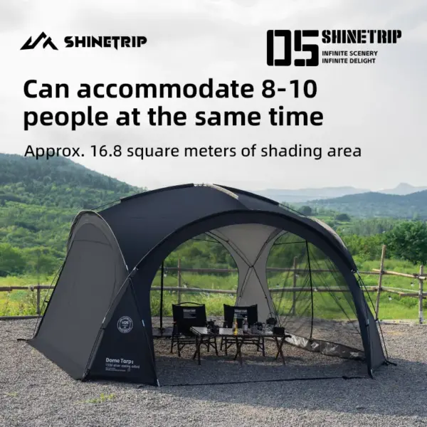 ShineTrip Outdoor Dome Tent Rainproof Sunproof Self Drive Waterproof Shade Coated Silver Canopy Camping Combination