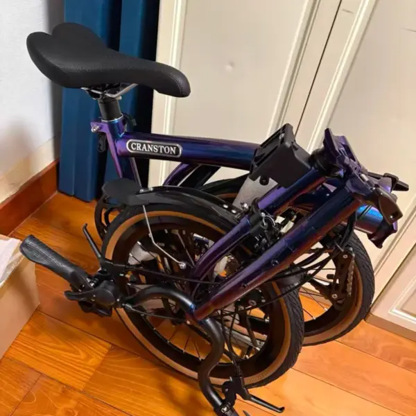 CRANSTON 20 Inch Bicycle 9-speed Folding Bike Carbon Steel Tri Fold Frame 53T CNC Crankset 406 Wheel MINI Folding City Bicycle