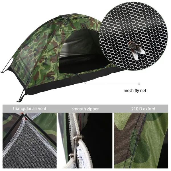 Camouflage Tent One Person Tent Outdoor Tent Tent Outdoor Camouflage UV Waterproof One Person Tent for Camping Hiking