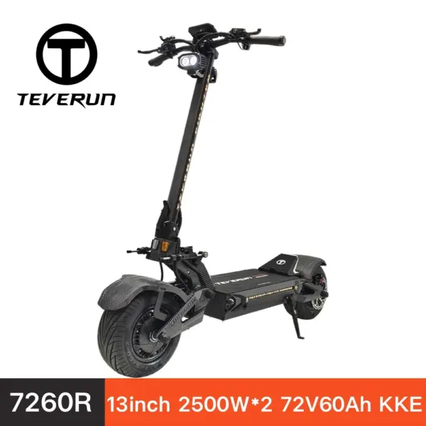 [V4] 2025 TEVERUN Fighter Supreme 7260R Edition Electric Scooter [Carbon fiber pattern 13inch 72V 60Ah 2500W*2]