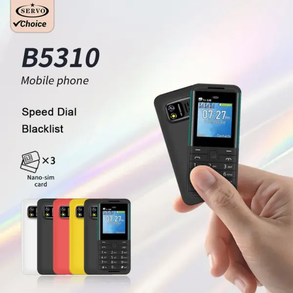 SERVO BM5310 3 SIM Card 3 Standby Mini Mobile Phone Auto Call Recorder Bluetooth Dial Speed Dial Magic Voice 1.3" Small Phone