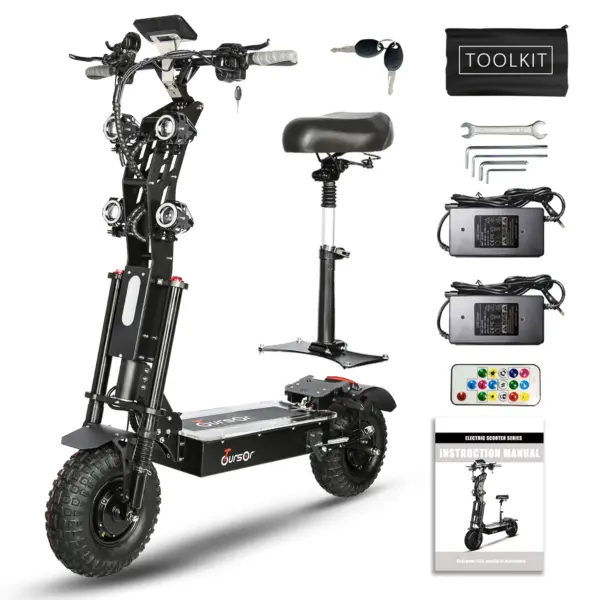 10000W Off-road Electric Scooter Dual Motors 14 Inch Off-Road Tyres 72V-40AH Panasonic Battery Speed 120KM/H elektro scooter