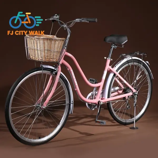 FJ Retro Women's Bicycle Aluminum Alloy Lightweight Variable Speed Shock-absorbing Bicycle Commuting Adult Students Road Bicycle