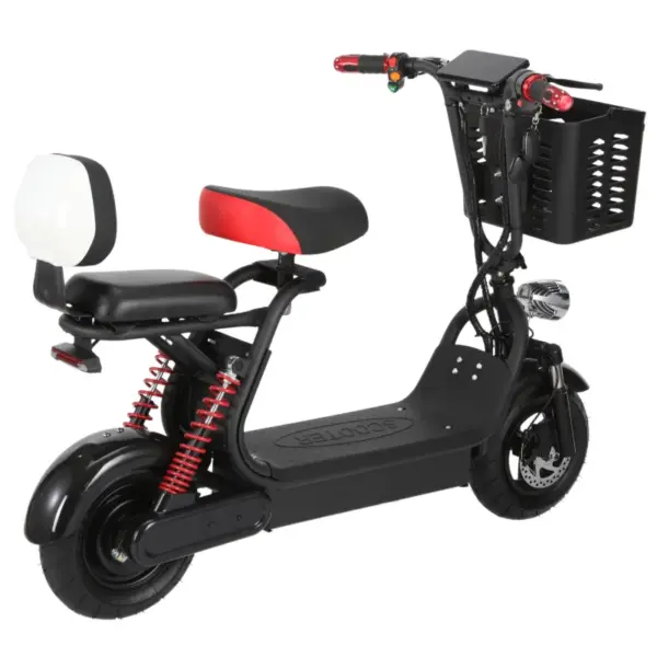 Foldable electric scooter 2 wheels 1000w 2 seat Height adjustable family lightweight 11inch mobility scooter for adults electric