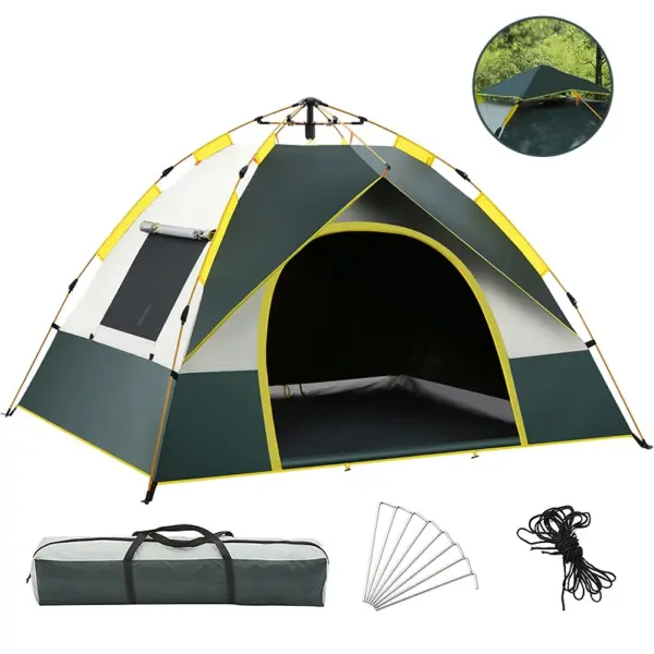 Quick Automatic Opening Outdoor Camping Tent, Waterproof Sunshield, Build-free Picnic Shelter, Family Beach Large Space