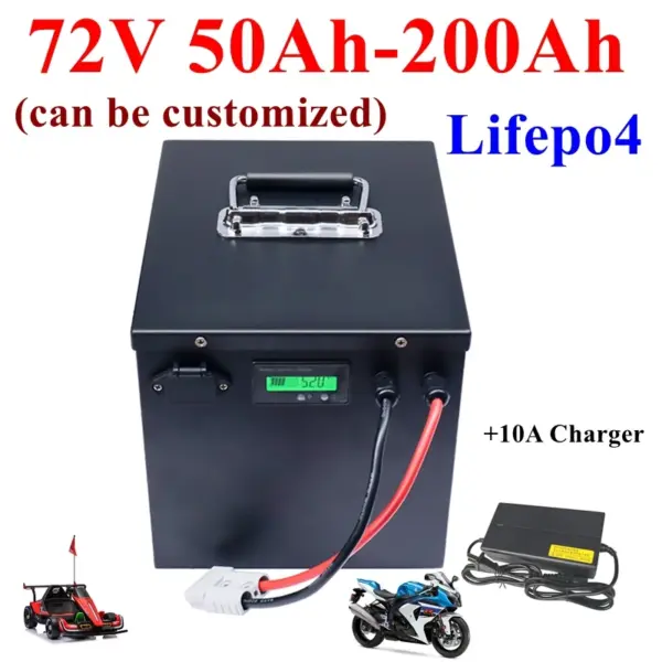 HYL Lifepo4 72V 50Ah 60Ah 70Ah 80Ah 100Ah 150Ah 180Ah 200Ah batterie au Lithium pour Scooter moto Tricycle électrique voiture à