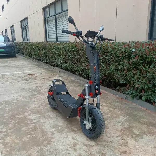 Geofought F8 72V 15000Watts 50AH 60AH Electric Scooter 16 Inch Fat Tire Powerful Long Range Foldable Adult E Scooter with Seat