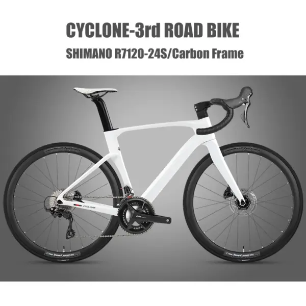TWITTER CYCLONE Carbon Road Bike 24 Speed SHIMANO 105 R7120 Shifting R7070 Hydraulic Disc Brake Racing Bicycle 700*28C For Sale