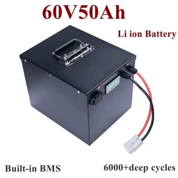 waterproof li ion 60v 50ah lithium ion bateria BMS for 6000W Tricycle scooter motorcycle Industrial equipment +10A charger