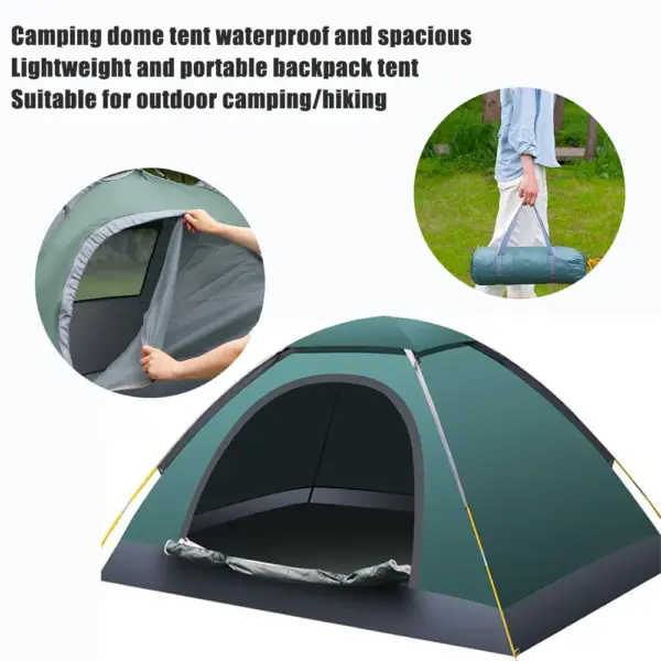 Fully automatic tent, outdoor manual setup, outdoor camping, thickened rain and sun protection, indoor warmth, beach park