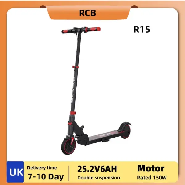 RCB R15 Electric Scooter 250W 25.2V 6Ah E-Scooter For Kid 5.5 Inches Tires Foldable City commute Electric Scooters