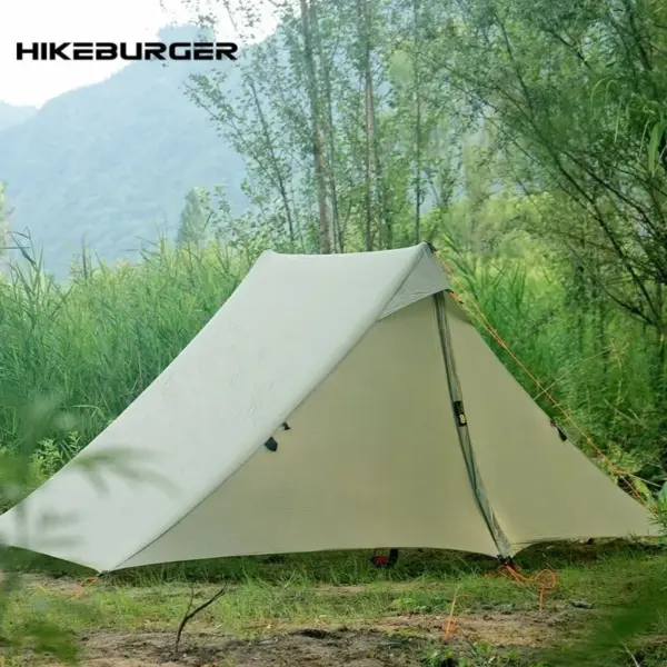 Hikeburger Yuanxing 2P Outdoor Camping Ultralight Tent Tarp Type A Pyramid Double Silicon 20D Nylon Cloth Waterproof Canopy Tent