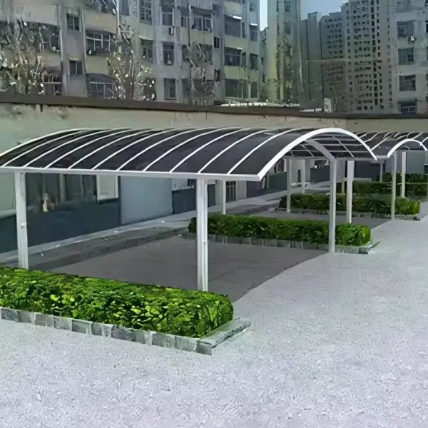 Waterproof Aluminum Carport for Villa/Garage, 6x5m Lightweight Canopy, UV Resistant Outdoor Car Shelter with Installation Kit