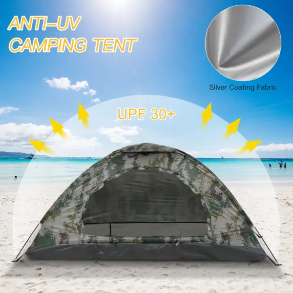 Camping Tent Single Layer Portable Tent Anti-UV Coating UPF 30+ for Outdoor Beach Fishing Portable Tent Garden Tent