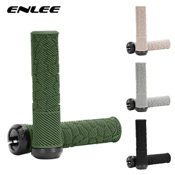 ENLEE Anti-slip Bike Grip TPE MTB Handlebar Grips Shock Absorption Bicycle Handlebar Cuffs Lockable Mountain Bike Handlebar Grip