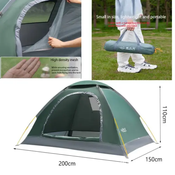 Outdoor Tents manual setup,Fully automatic tent, Hiking and Mountaineering Equipment for Outing thickened rain and sun protectio