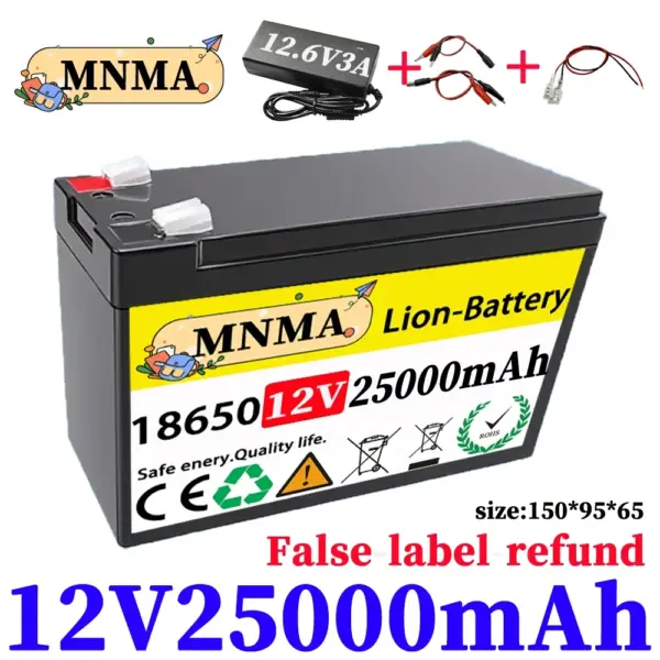 LiFePO4 12V 21Ah Battery,Built-in BMS,4000+ Cycles Rechargeable Lithium Battery,Perfect for Ride on Toys,Scooters,Fish Finders