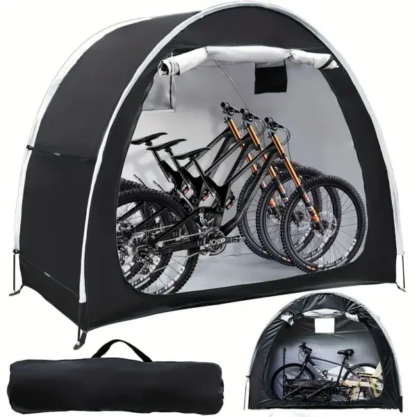Bike Storage Shed Tent Spacious for 1-4 Bikes Portable Foldable Bicycle Sunshade Covers Shelter Waterproof Durable Bike Tent