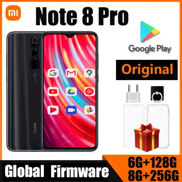 Xiaomi Redmi Note 8 Pro smartphone Global ROM Smartphone Helio G90T 4500mAh 64MP 6G+128G 8+128G used phone