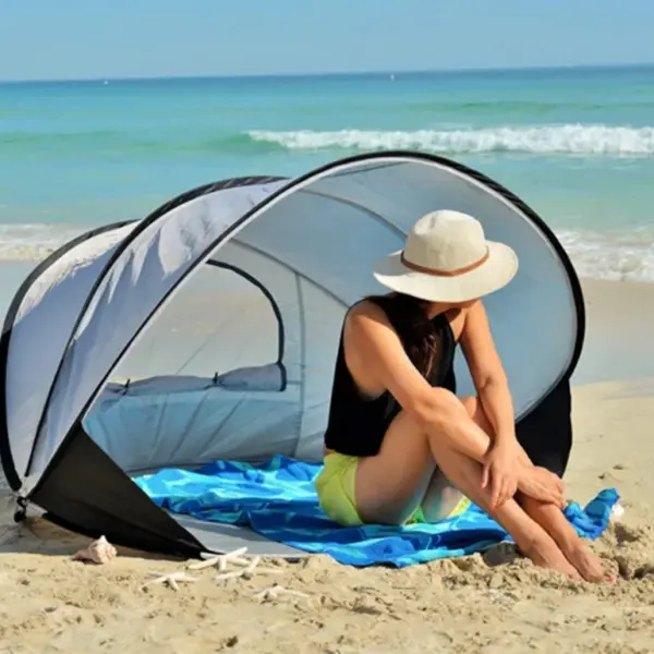 Pop Up Summer Automatic Beach Tent 2-3 People Speed Open Quick Portable Simple Shade Sun Fishing Park Leisure Travel