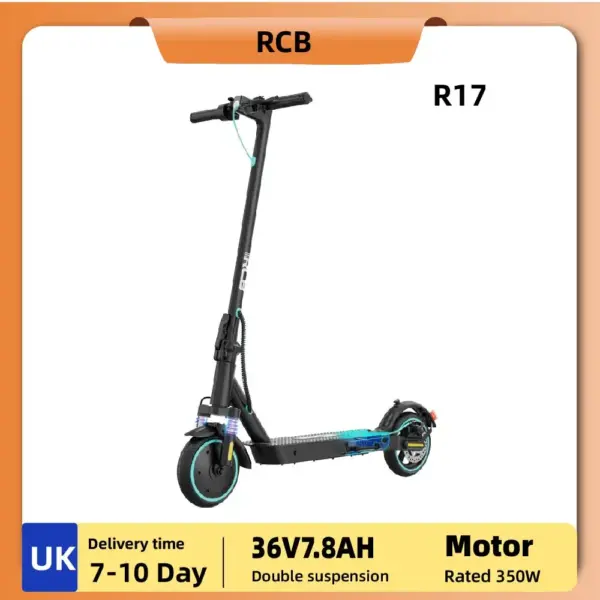 RCB R17 Electric Scooter 350W 36V 7.8Ah E-Scooter For Adult 8.5 Inches Tires Foldable City commute Electric Scooters