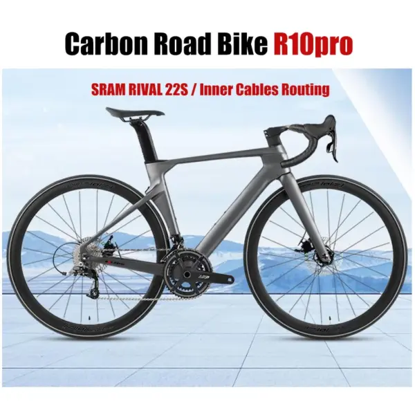 Twitter R10 700C Carbon Road Bikes Disc Racing Bicycle RIVAL-22S inner Cables Carbon Handlebar Gravel Bike For Adults