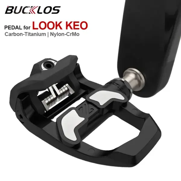 BUCKLOS Bike Pedals for LOOK KEO Road Bicycle Clipless Pedals Carbon Nylon Ultralight Self-locking Pedals for Keo Cycling Parts