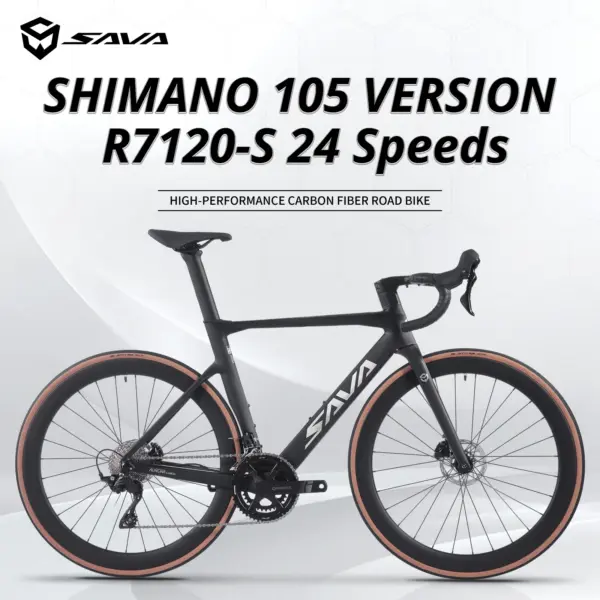 SAVA-Racing Road Bike, Carbon Fiber Frame, Shimano R7120 24 Speed Component Bike, UCI CE Certified Adult Race Bike