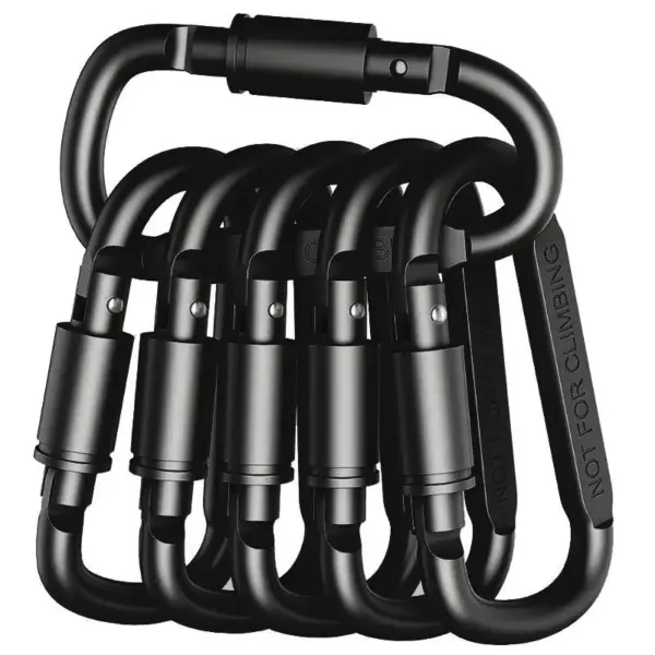 5pcs/set Tactical Carabiners Clips EDC Survival Climbing Carabiners Clip Quickdraw Clip Caribiner Hooks Karabiners Accessories