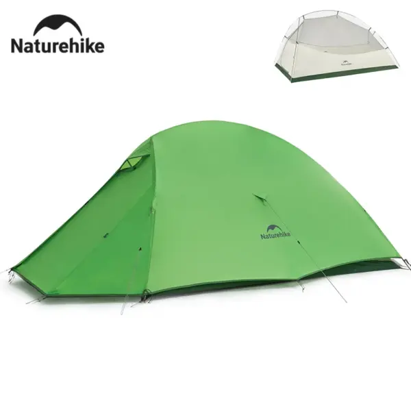 Naturehike 2024 New Cloud Base Tent Ultralight Waterproof Large Foyer Shelter Tent Travel 1-2 Person Portable Camping Tents