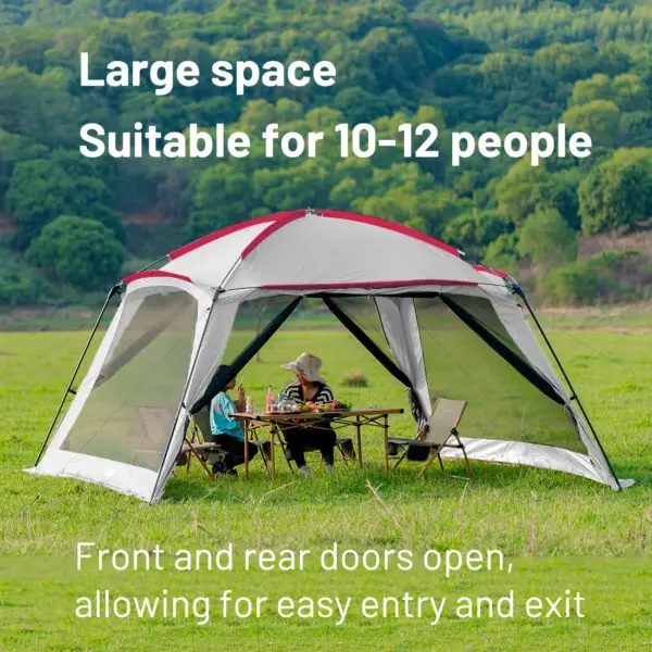 Outdoor Camping Mosquito Nets Tents 6-15 Person Rainproof Silver Glue Sunscreen Beach Picnic Sunshade Canopy Camping Equipment