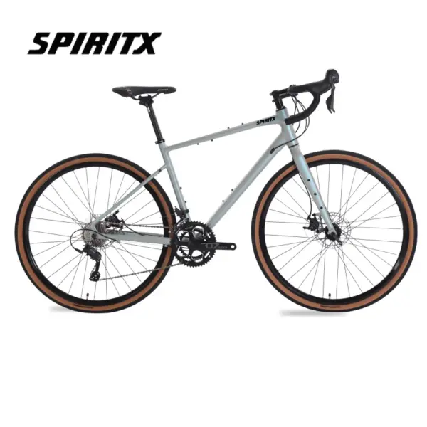 700C Bend Handle Gravel Road Bicycle 48/52mm Aluminum16 Speed Gravel Bike For Men And Women Commuting And Leisure Road Bikes
