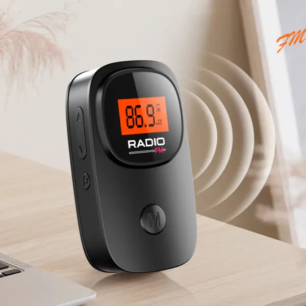Portable Radio Digital Tuning Pocket Radio with Earphone Battery Operated Radio for Walking Jogging