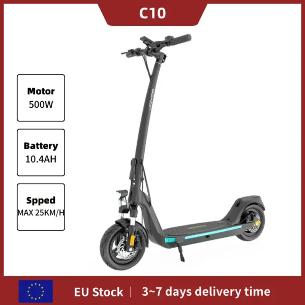 JOYOR C10 Electric Scooter 500W Motor 48V10.4Ah Removable Battery function NFC Escooter 10 inch tire foldable scooters
