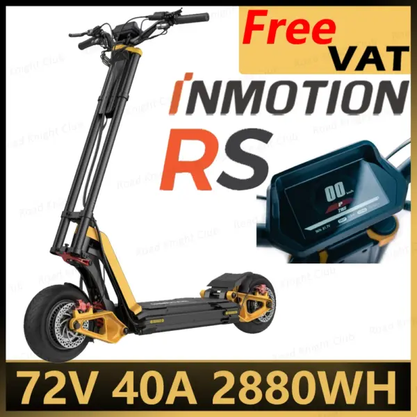 EU Stock INMOTION RS Electric Scooter 20S8P 72V 40A 2880Wh Battery E-Scooter 11inch Tire IP67 Hydraulic Skateboard