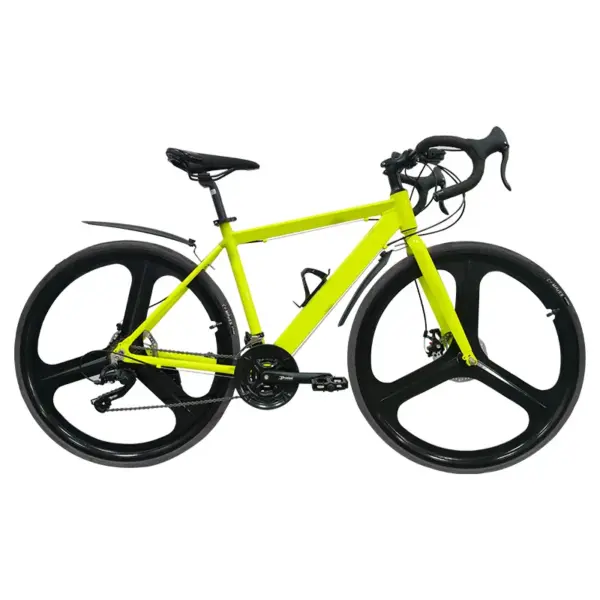 Road Bicycle Aluminum Alloy Hydraulic disc brake Broken wind frame Cycling racing with Spoke wheel and One-piece wheel