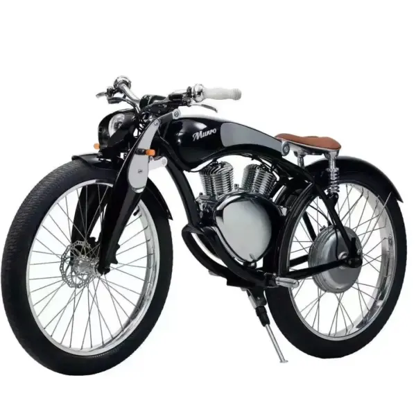 Classic Monroe Lightweight E-Motorcycle - Retro Style, Smooth Lines, 60V Battery, Urban Riding, Electric Commuter Bike