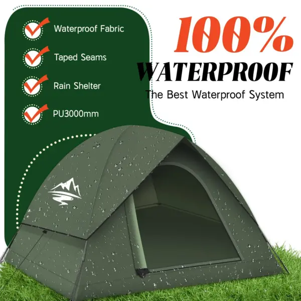 Portable Outdoor Folding Camping Tent Multi-Person Travel Tent Easy To Set Up Waterproof Perfect For Beach Outdoor Fishing