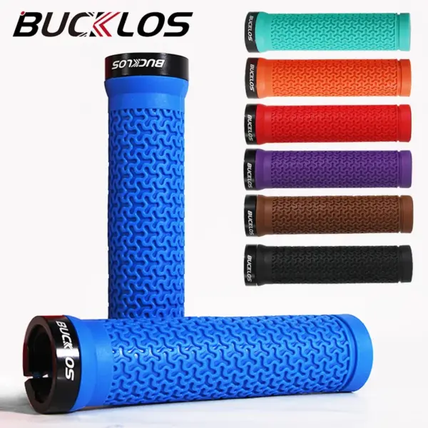 BUCKLOS Bicycle Grips Integrated Rubber Anti-slip Mtb Handlebar Cover Lock on Mountain Bike Handle Bar Cuffs BMX Cycling Parts