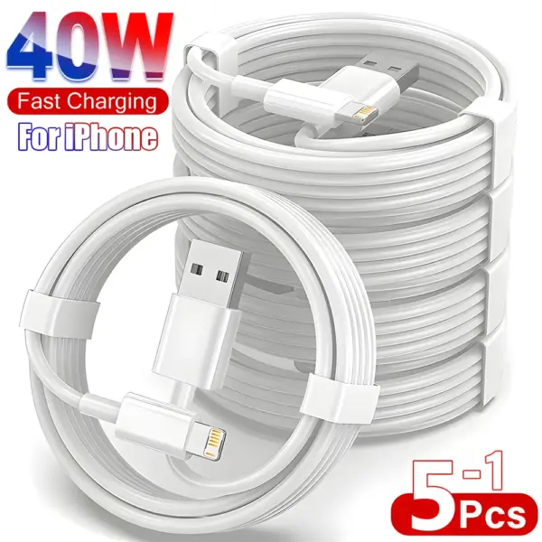 1-5Pcs PD 40W Fast Charging Cable For Apple iPhone 14 11 13 12 Pro Max Plus XS XR Phone USB Data Wire Charger Cable Accessories
