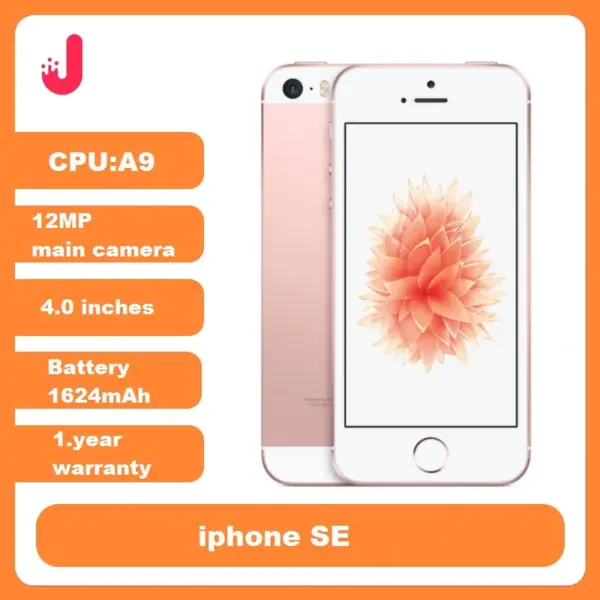 Original Unlocked Apple iPhone SE Cell Phone 4G LTE 4.0' 2GB RAM 16/64GB ROM A9 Dual-core Touch ID Mobile Phone Used iphonese